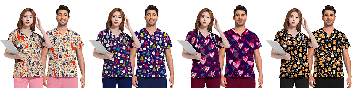 Printed Medical Scrubs | Seasonal Designs | Hospital Uniform Solutions